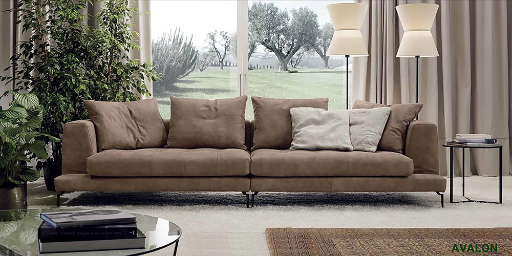 avalon italian leather sofa